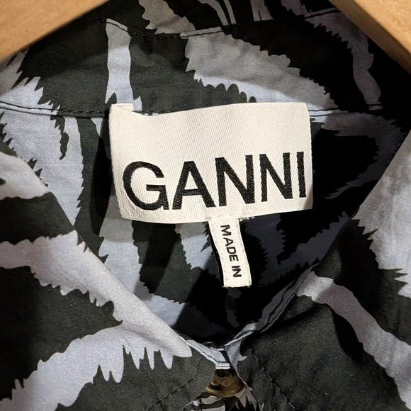 Ganni Zebra Print Wrap Blouse - Picture 6 of 7
